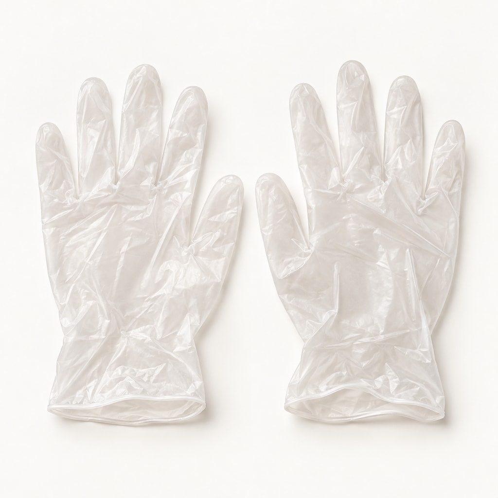 Gant vinyle blanc non poudré (S)