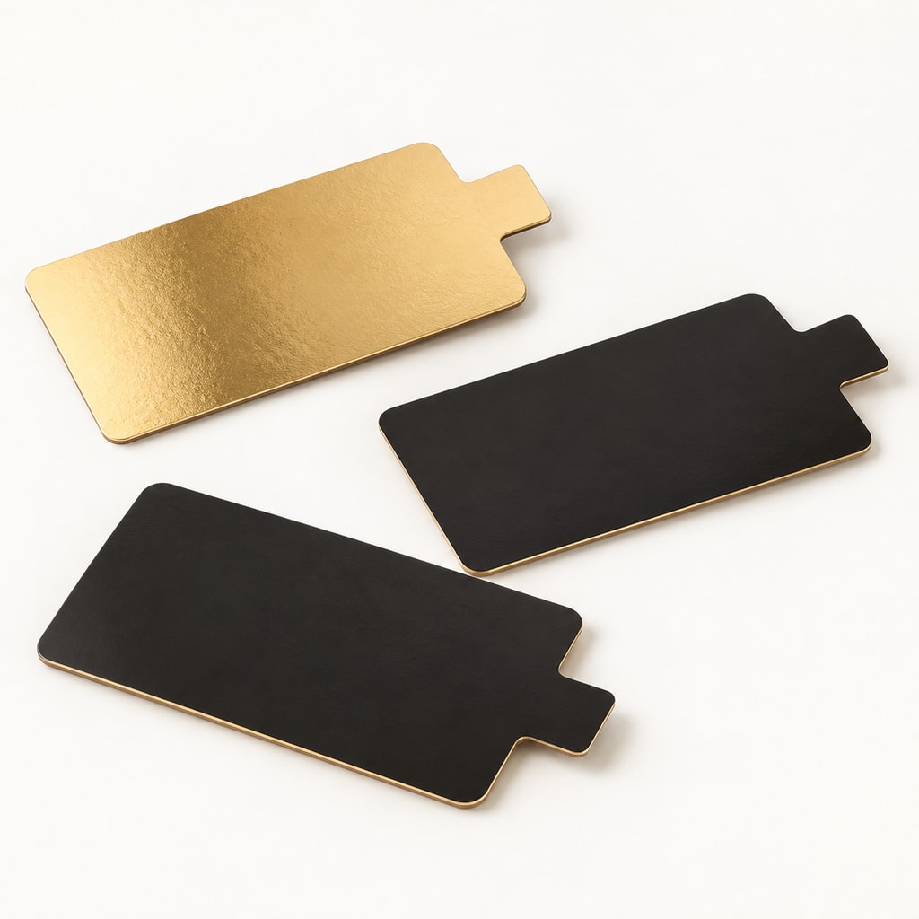 Rectangle languette Or/Noir 9.5x5.5