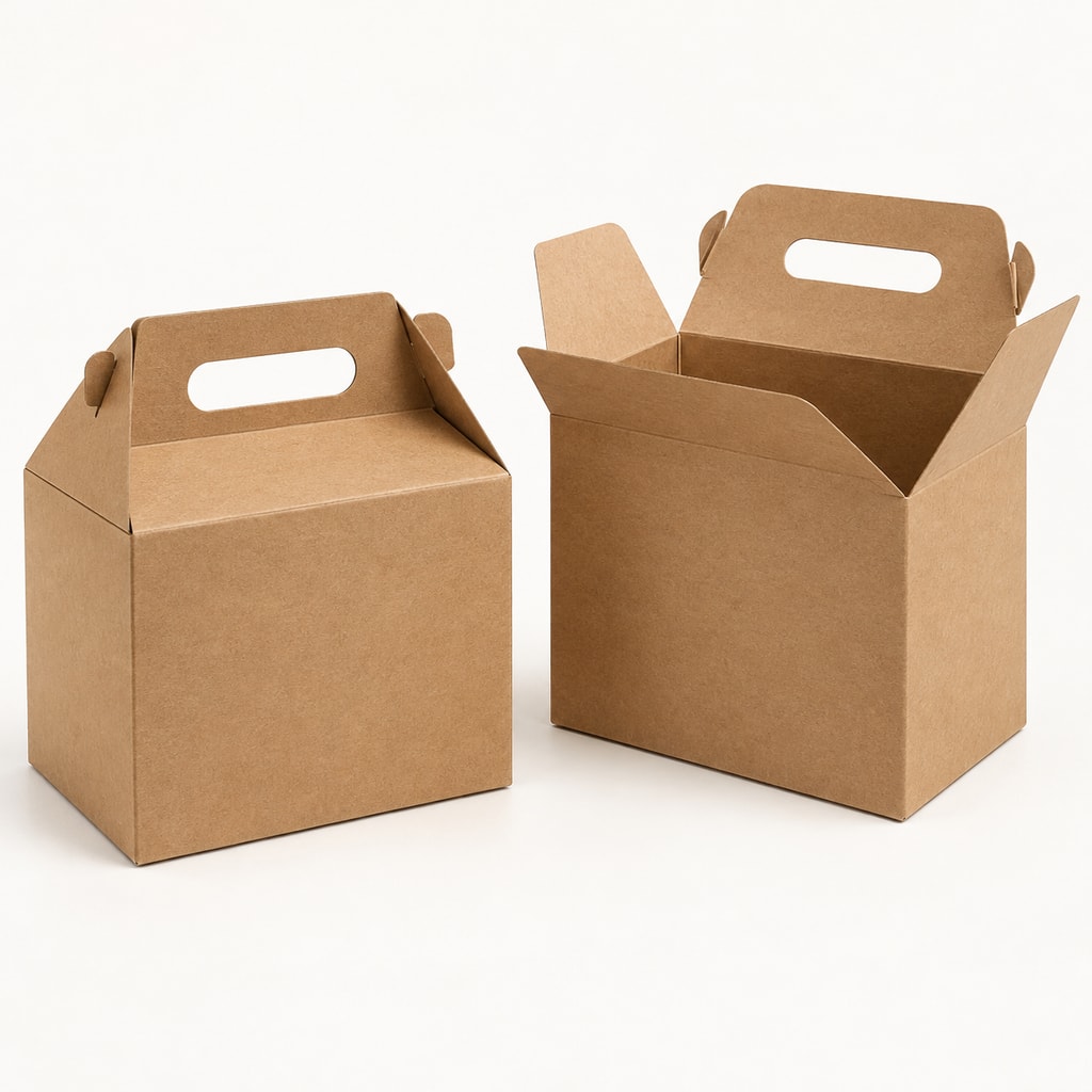 Boite Poignee Kraft (1 gâteau)