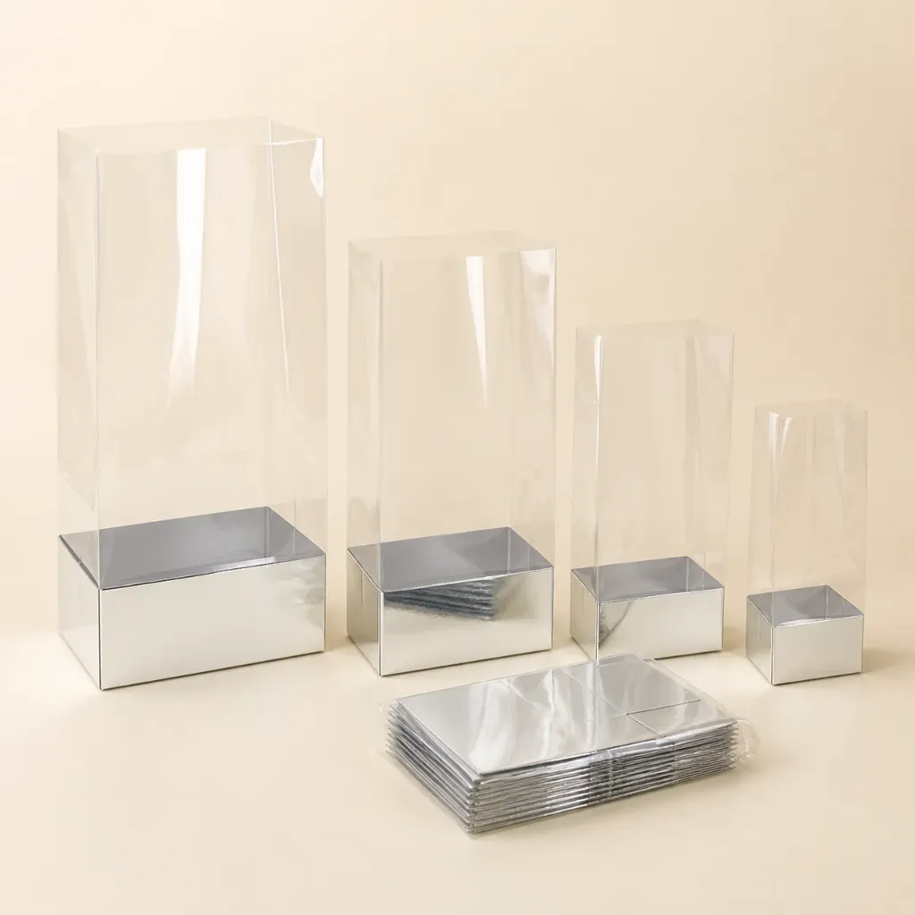 Sac fond carton argent (120x260)