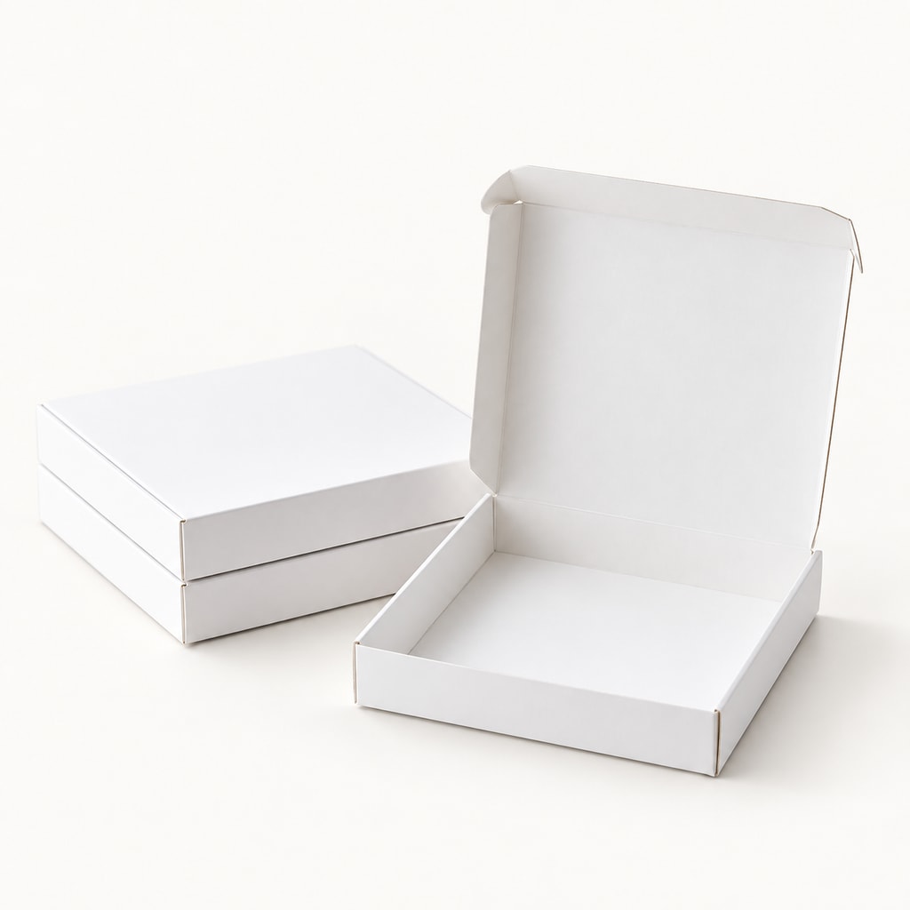 Boite pâtissière blanche hauteur 5 (pqt 25) (29x5)