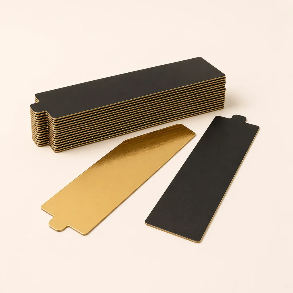 Rectangle languette Or/Noir 13x4,5